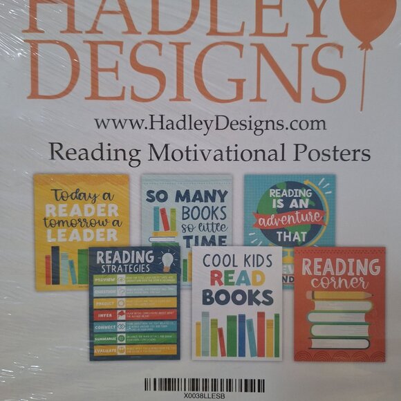 Reading Motivational Posters Kids Teachers Classroom Library Home School - Picture 9 of 9